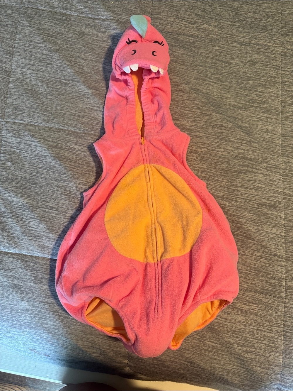 Pink & orange baby dinosaur costume